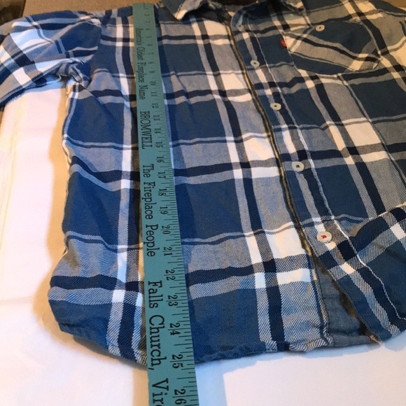 Levi’s plaid long sleeve button down shirt size Large boys - Picture 9 of 10